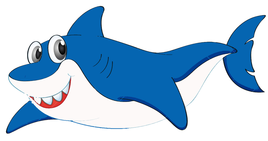 Shark Cartoon Png Photos (black, white, teal)