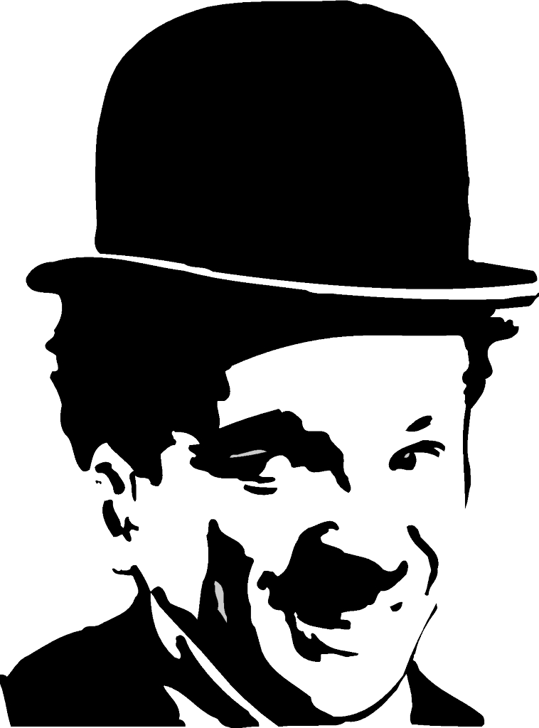 Charlie Chaplin Background Png (black, white)