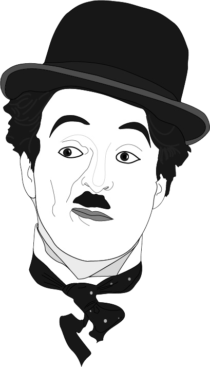 Charlie Chaplin Png Clipart (white, black)