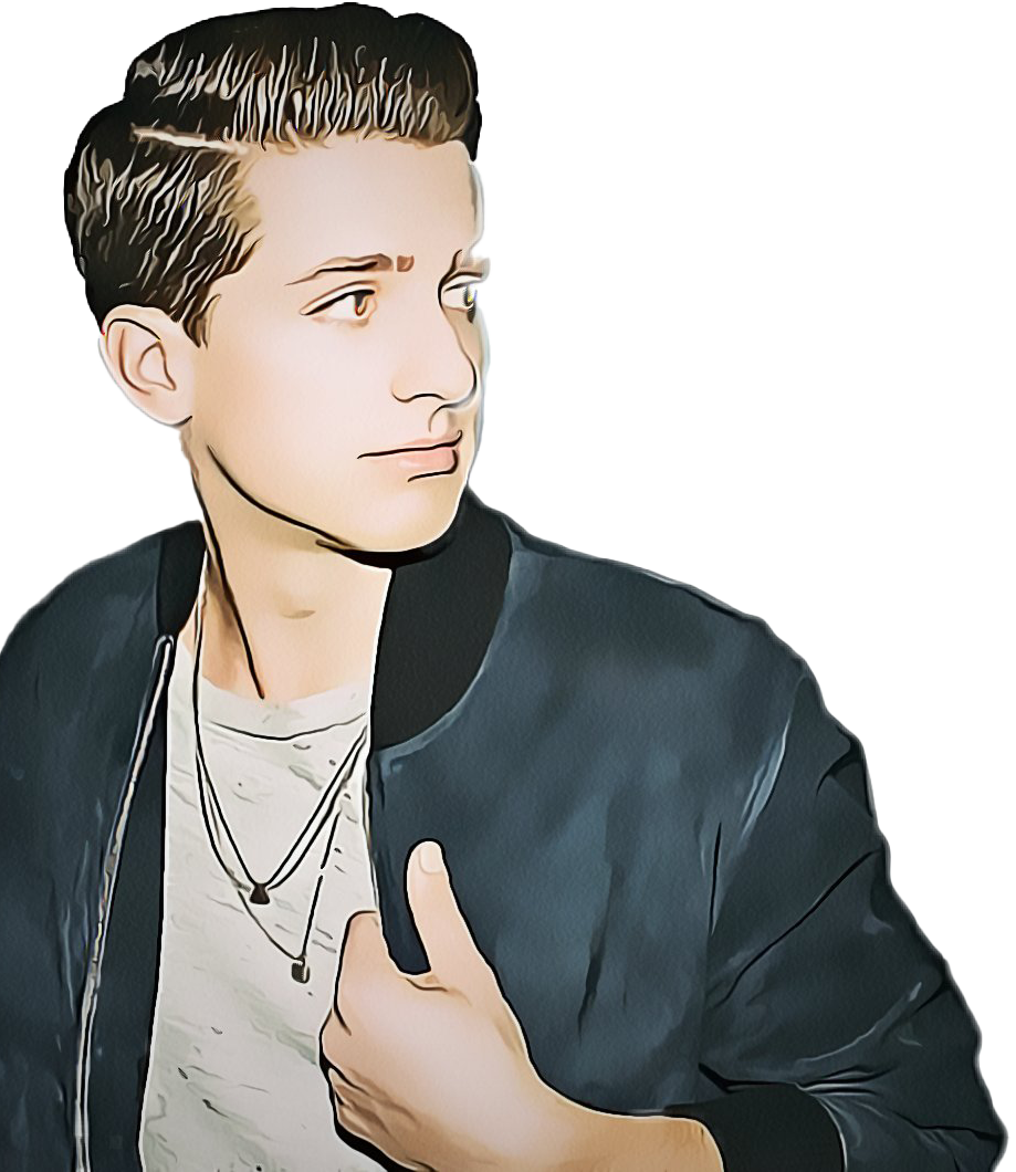 Charlie Puth Singer Png File (indigo, black, teal, white)