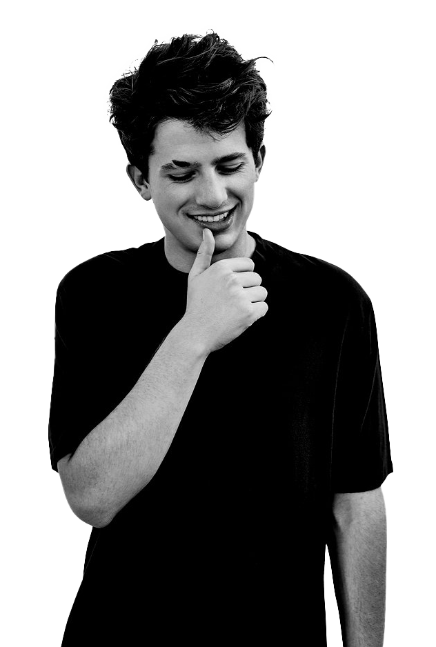 Charlie Puth Singer Png Image (black, white, silver)