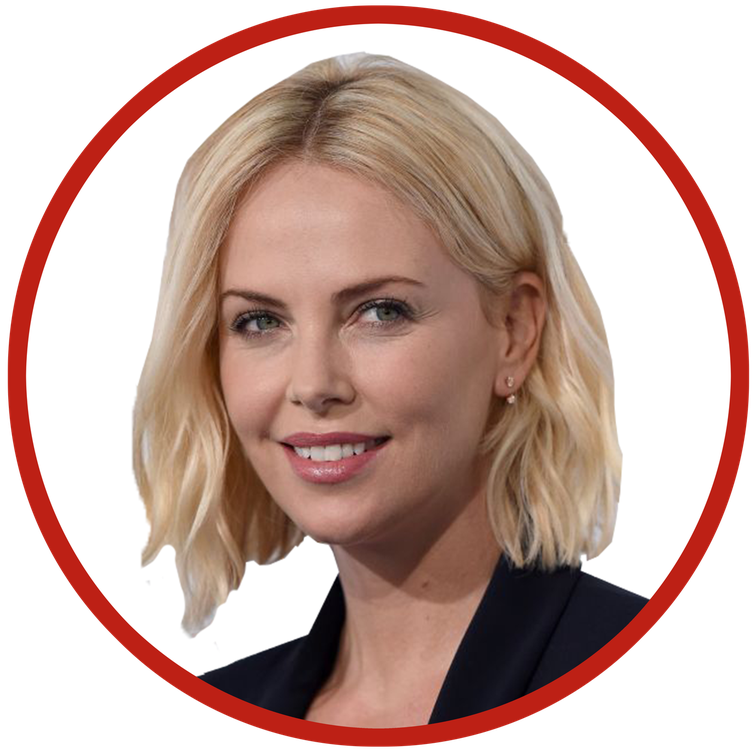 Charlize Theron Png Image (maroon, black, red, white)