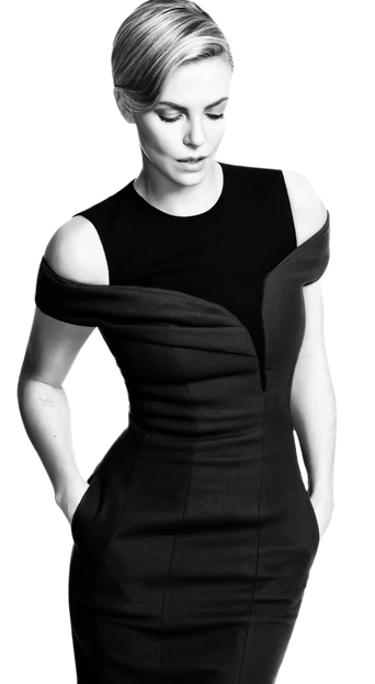 Charlize Theron Png Isolated Hd (black)