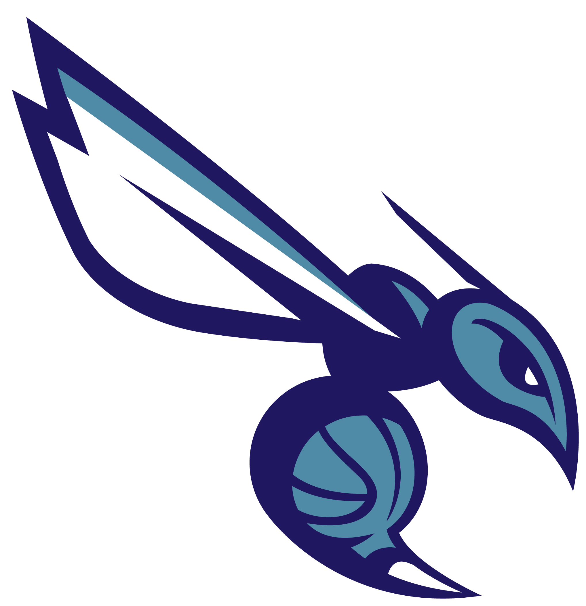 Charlotte Hornets Png Clipart (black, white, navy, gray)