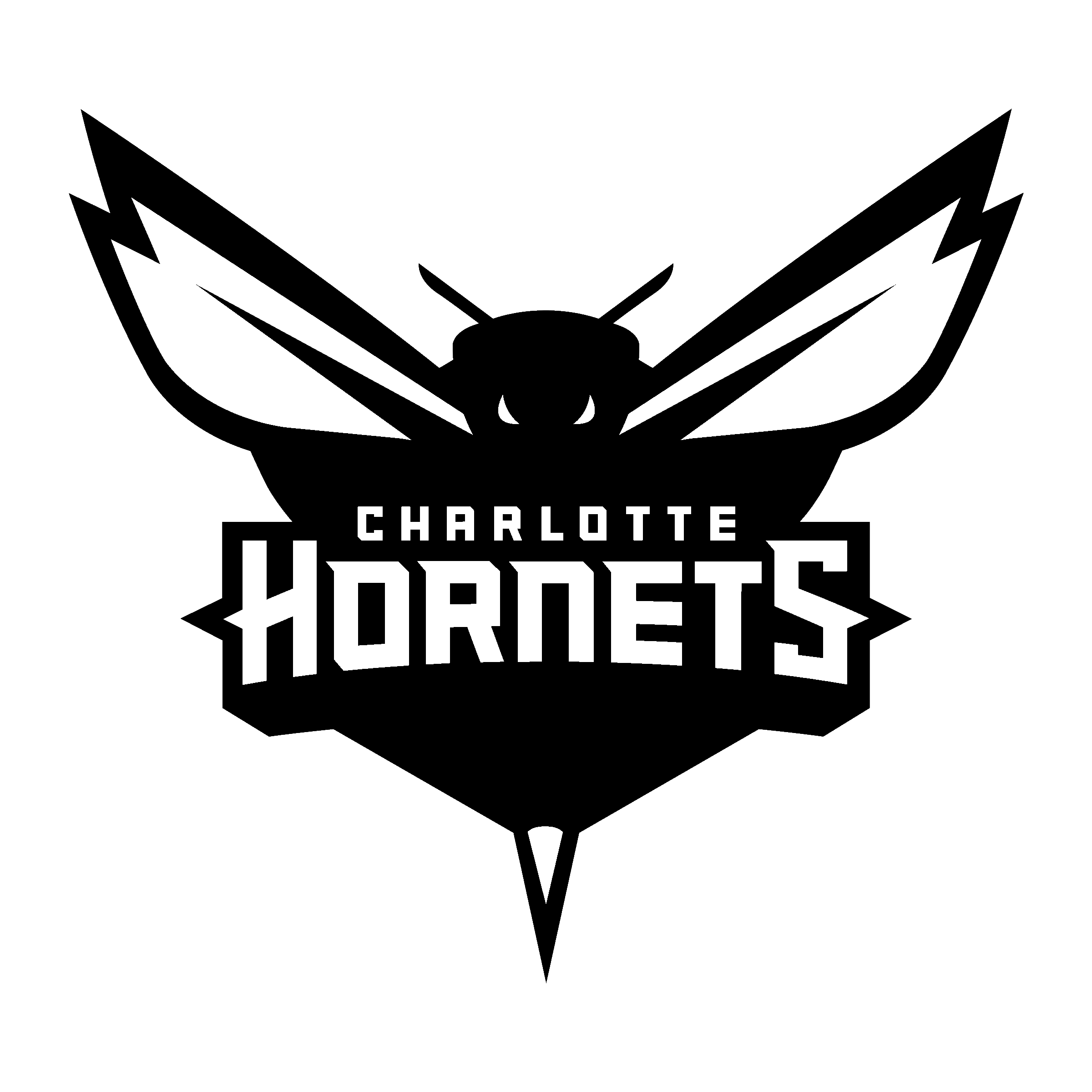 Charlotte Hornets Transparent Background (black, white, gray)