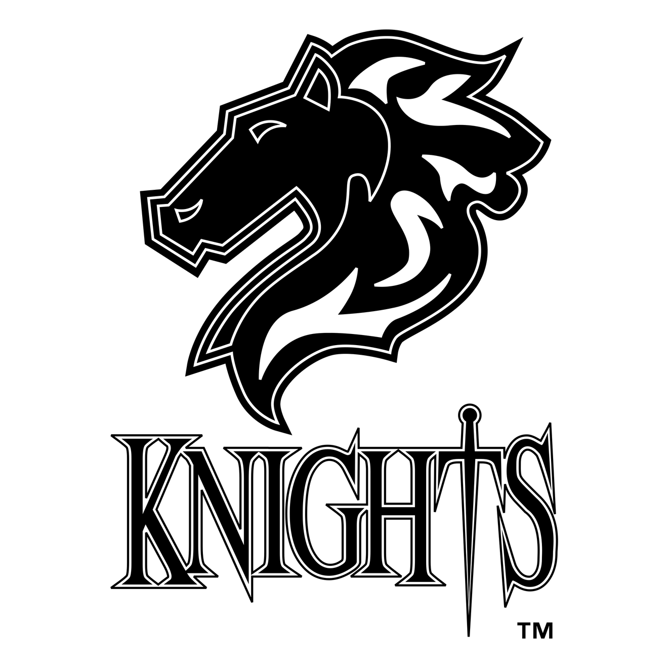 Charlotte Knights Png Hd (black, white, gray)