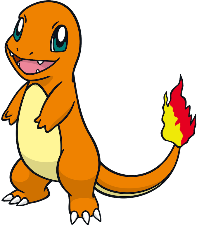 Charmander Png File (orange, chocolate, red, black, beige)