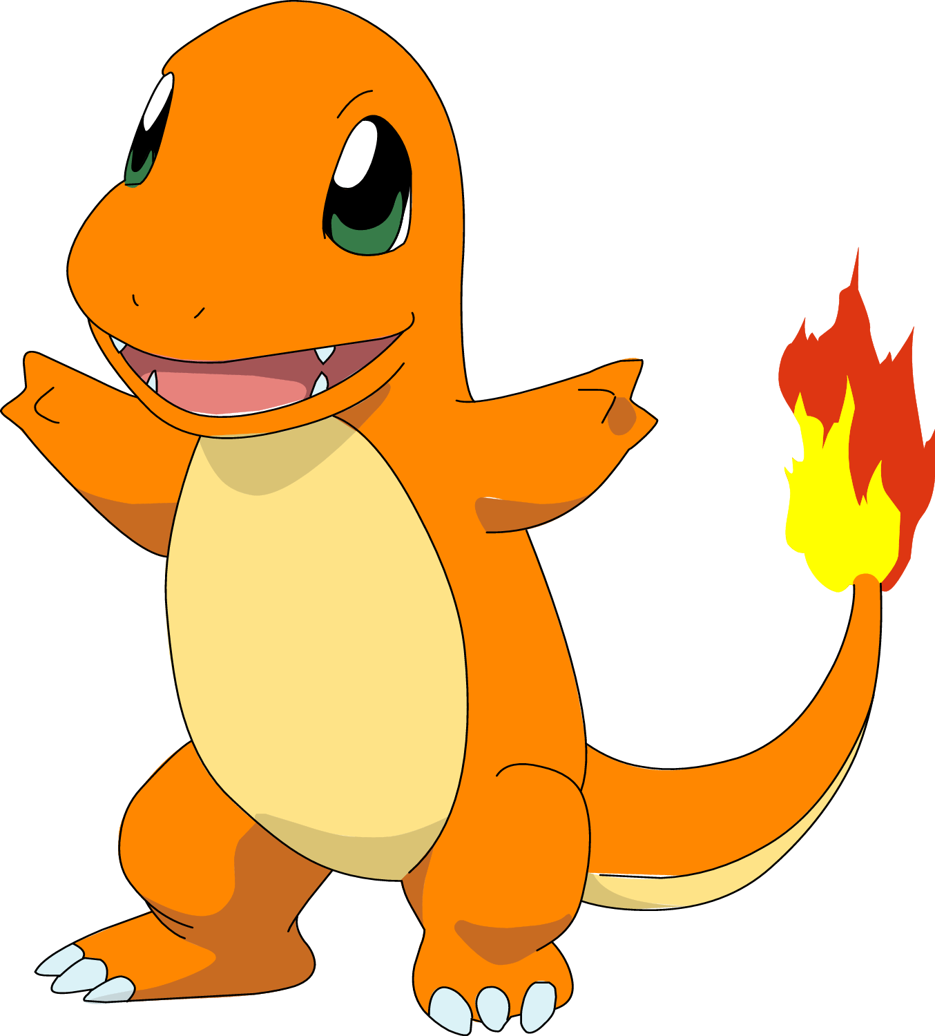 Charmander Png Hd (orange, chocolate, yellow, white, pink)