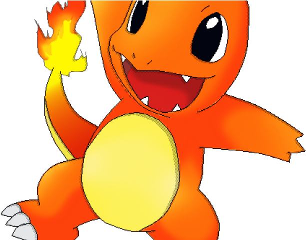 Charmander Png Image (black, chocolate, yellow, pink)