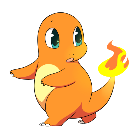 Charmander Png Pic (orange, salmon, yellow, black, beige)