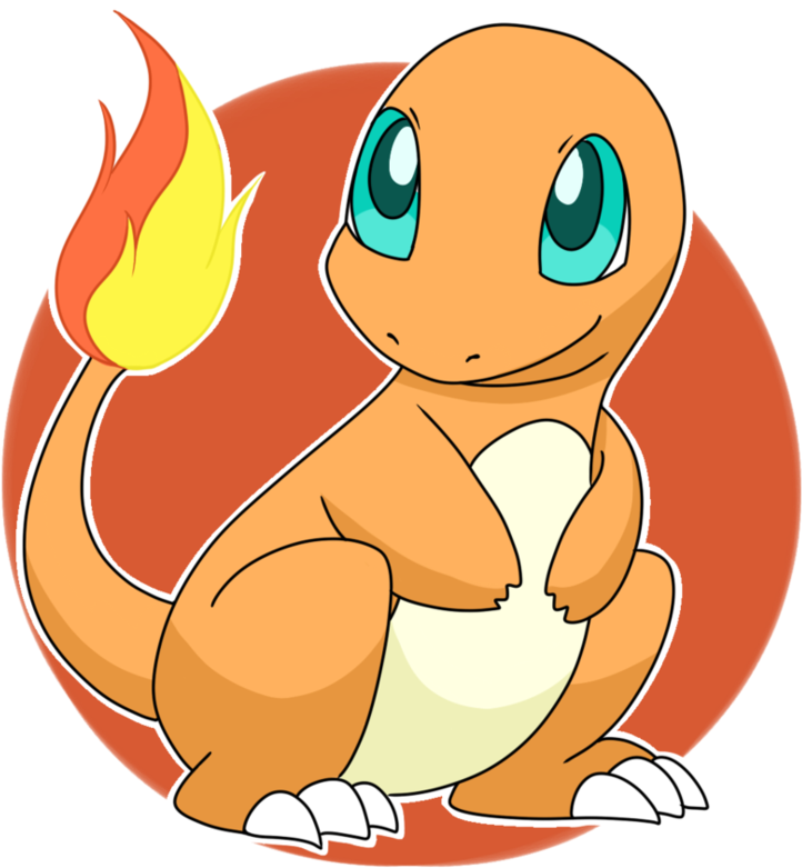 Charmander Transparent Background (chocolate, salmon, yellow, black, beige)