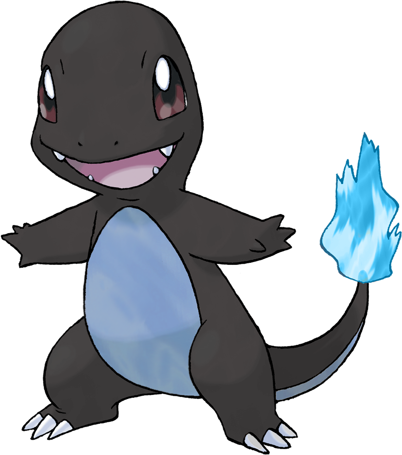 Charmander Transparent Png (black, indigo)