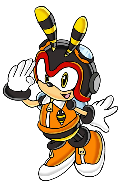 Charmy Bee Png File (black, white, orange)