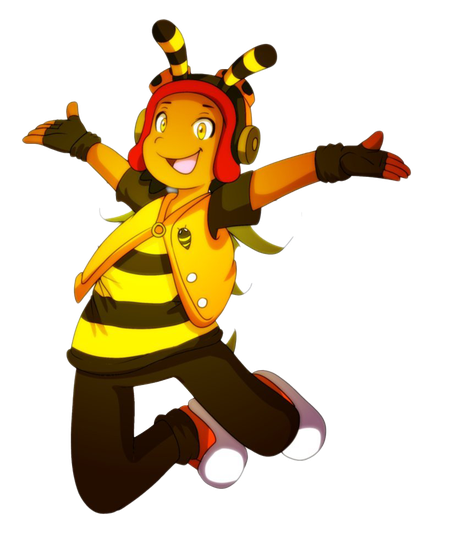 Charmy Bee Png Photo (black, white, yellow)