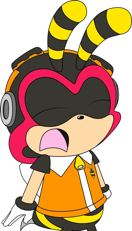 Charmy Bee Png Picture (orange, red, black, gold, pink)