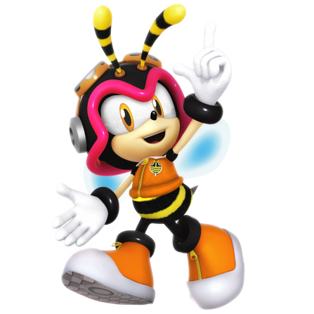 Charmy Bee Transparent Background (black, white)