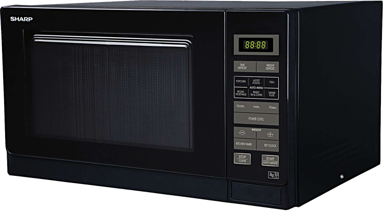 Sharp Black Microwave Oven Transparent Png (black)