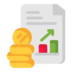 Chart Earnings Charts Business Profit Money Increase Analysis Analytics Icon Free Png Icon Download (silver, black, lavender, orange, gold)