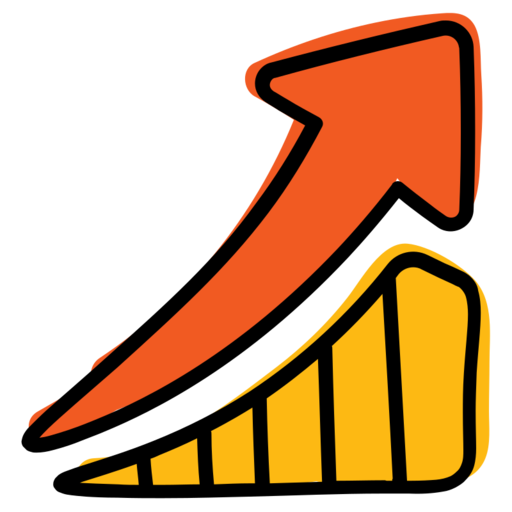 Chart Growth Invest Free Png Icon Download (orange, gold, black, chocolate)