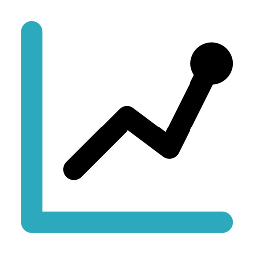 Chart Line Alt 1 Free Png Icon Download (black, teal)