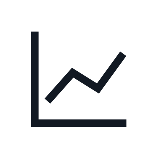 Chart Upward Free Png Icon (black)