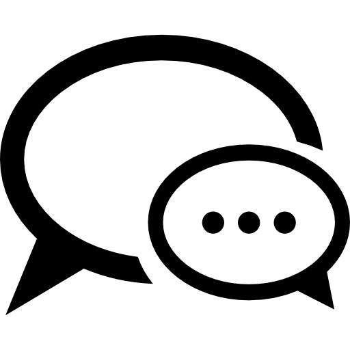 Chat Icon Png Transparent Image (white, gray, black)