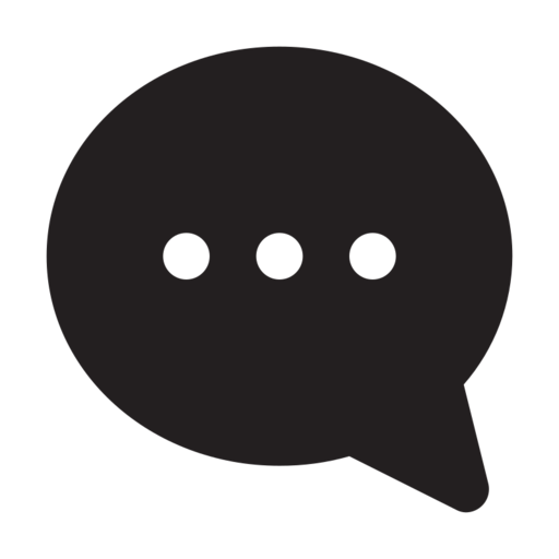 Chat Alt 3 Free Png Icon (black)