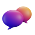 Chat Bubble Conversation Messenger Icon Free Png Icon Download (navy, salmon, black, indigo)