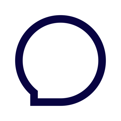 Chat Circle 2 Free Png Icon (navy, black)