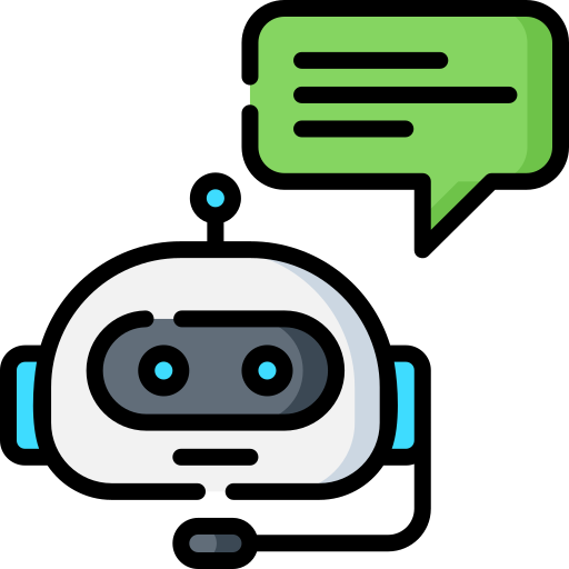 Chatbot No Background (black, gray, white, lavender)