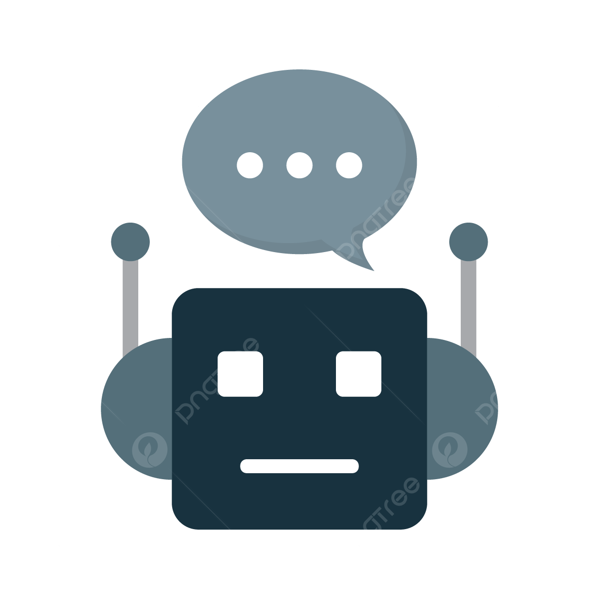 Chatbot Png Background (black, gray, white)