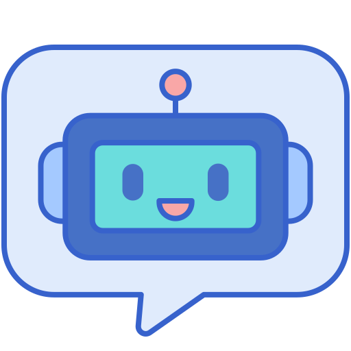 Chatbot Png Image File (mint, black, lavender, gray)