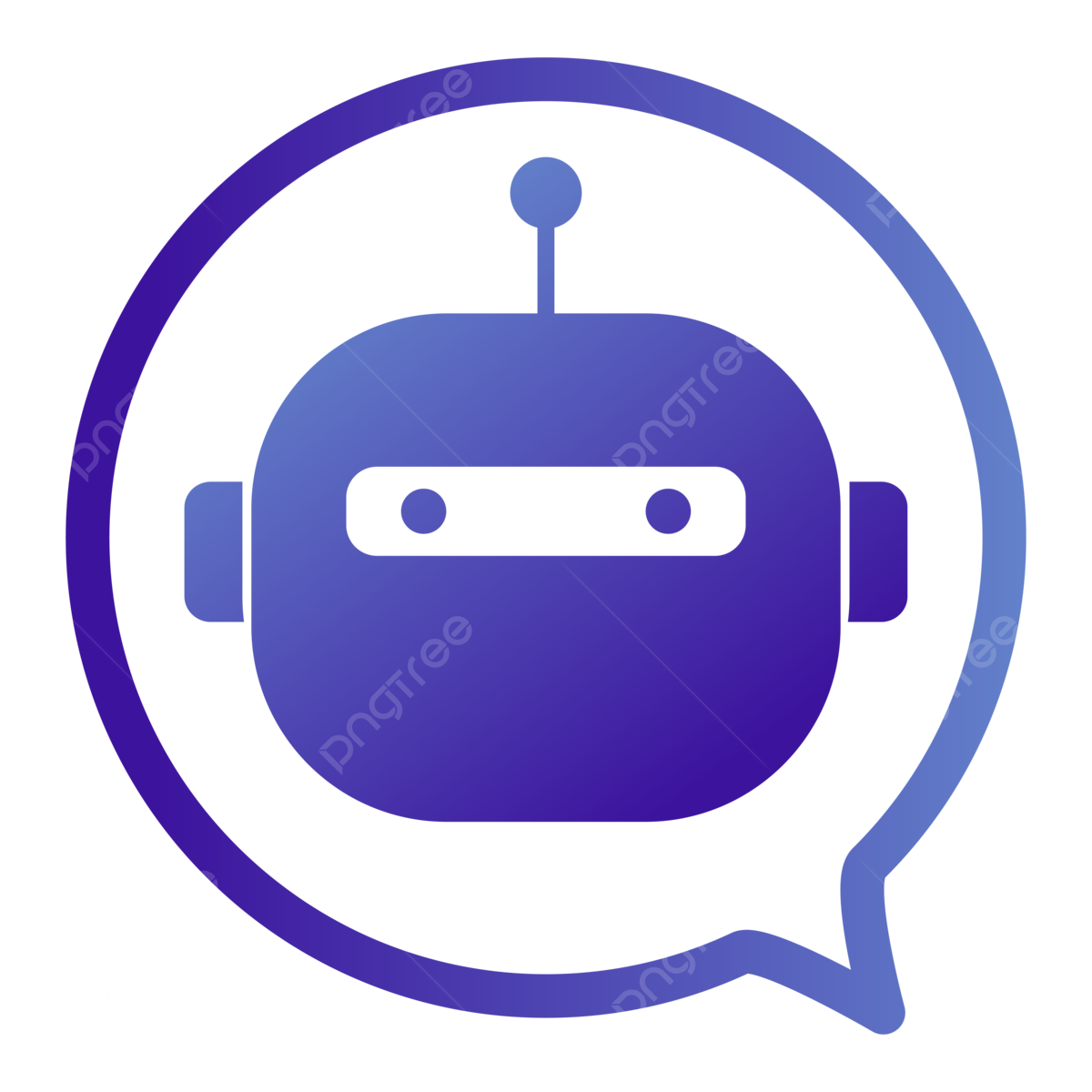 Chatbot Png Image (indigo, black, gray)