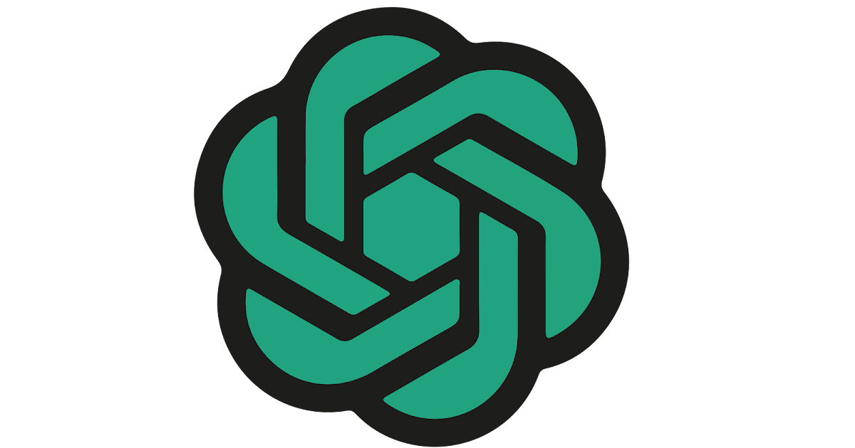 Chatgpt Logo No Background (black, teal)