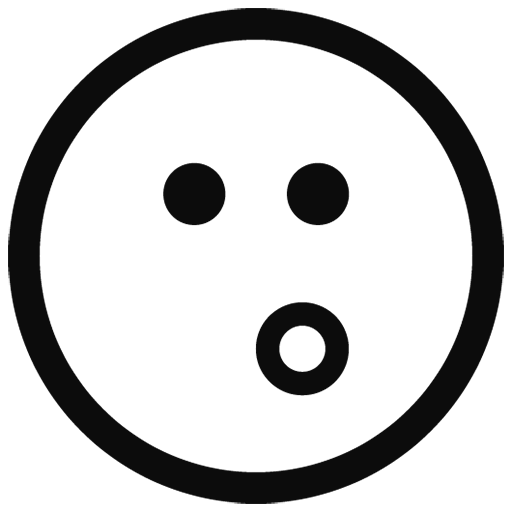 Whatsapp Black Outline Emoji Png Image (black, white)