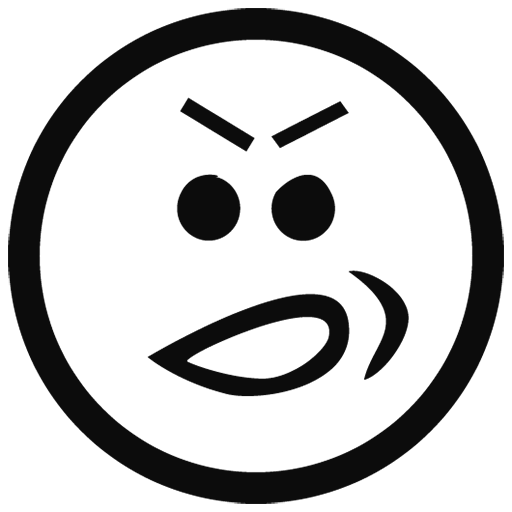 Whatsapp Black Outline Emoji Png Pic (black, white)