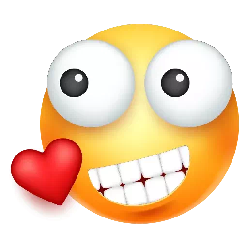 Whatsapp Heart Eyes Emoji Transparent Png (black, white)