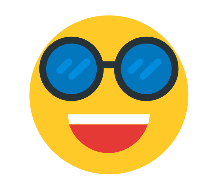 Whatsapp Hipster Emoji Png Transparent Image (black, chocolate, white, gold, teal)