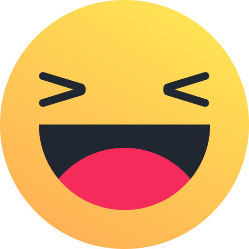 Whatsapp Laughter Emoji Png File (black, gold, salmon)