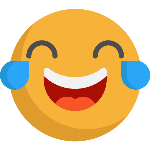 Whatsapp Laughter Emoji Transparent Png (maroon, orange, greenish blue, chocolate, black)