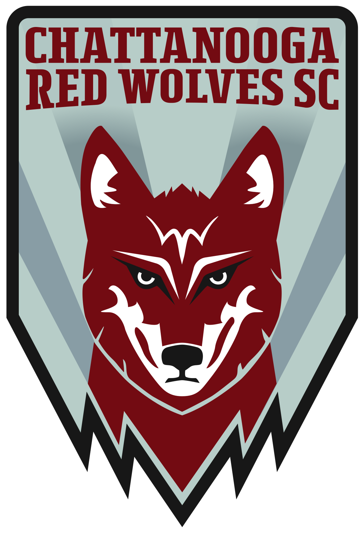 Chattanooga Red Wolves Sc Png Hd (maroon, silver, black, white, gray)