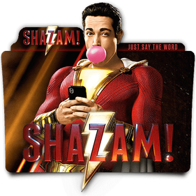 Shazam Movie Png File (black, white)