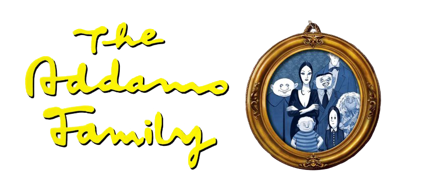 The Addams Family Logo Png Clipart (yellow, white)