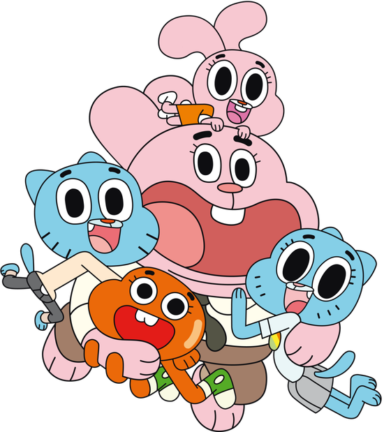 The Amazing World Of Gumball Png Background Image (black, pink, chocolate, salmon, silver)