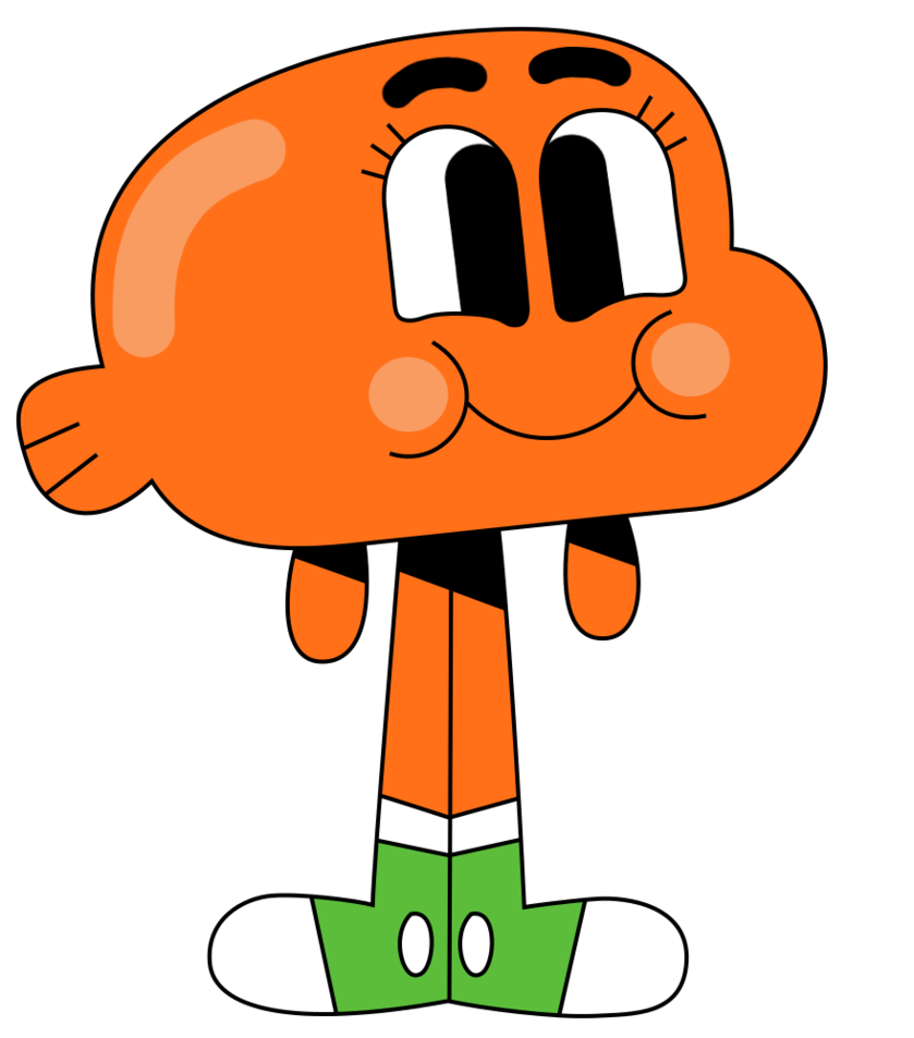 The Amazing World Of Gumball Png Pic (black, white, salmon, chocolate, olive)