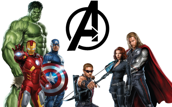 The Avengers Png Isolated Image (black)