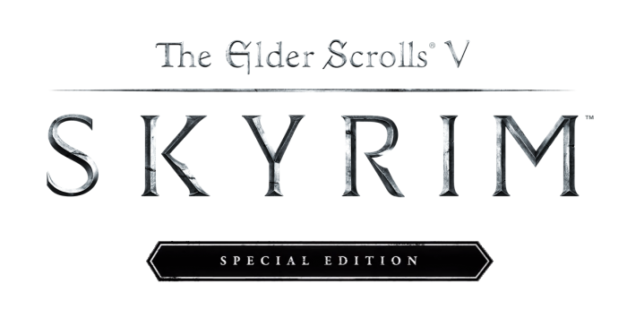 The Elder Scrolls V Skyrim Logo Png File (black)