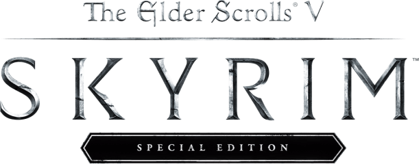 The Elder Scrolls V Skyrim Logo Png Isolated Hd (black)