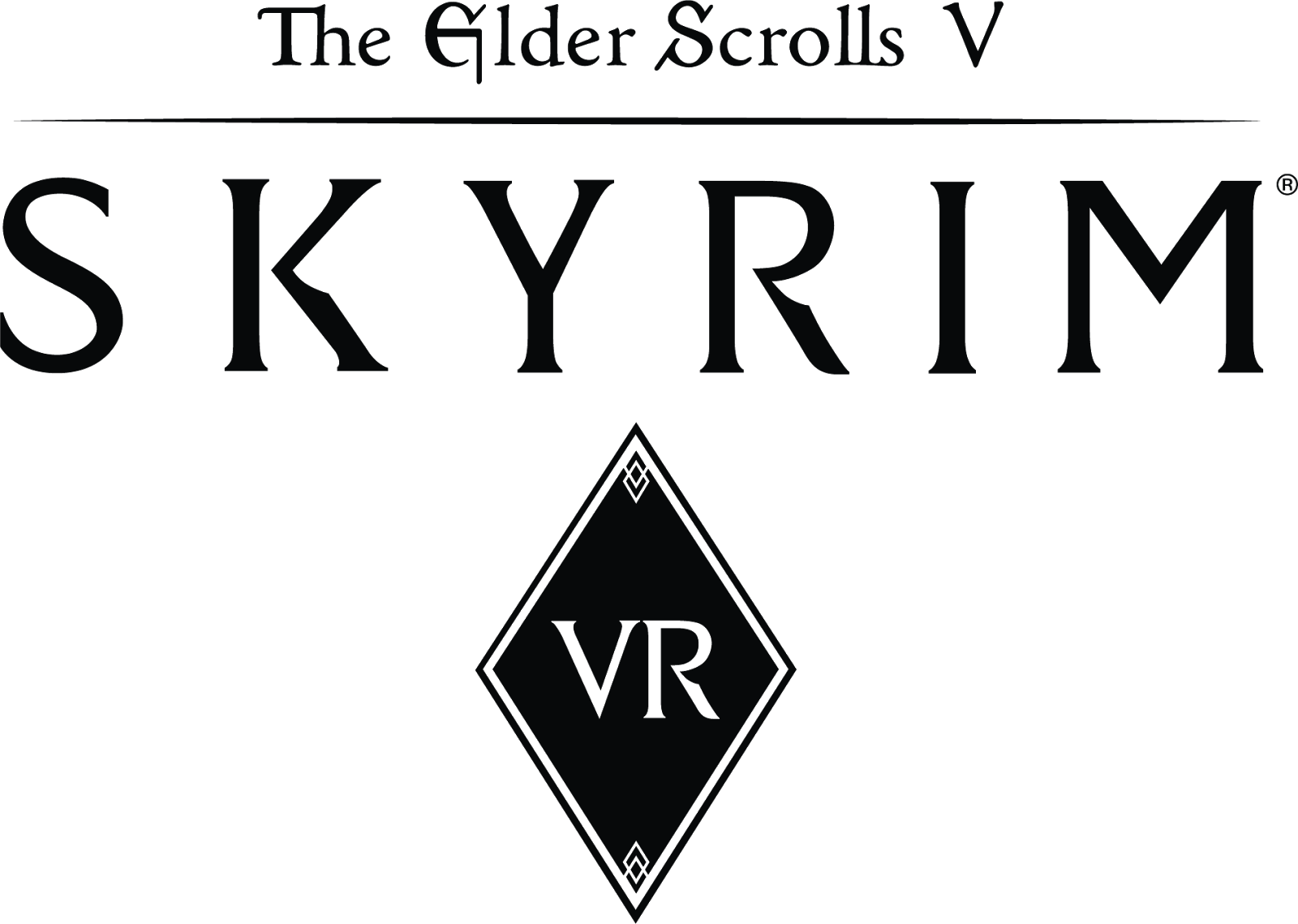 The Elder Scrolls V Skyrim Logo Png Picture (black)