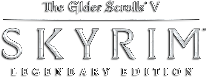 The Elder Scrolls V Skyrim Logo Png Transparent (black)